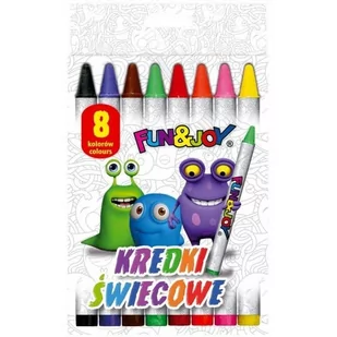 Titanum Kredki świecowe Fun&amp;Joy 8 kolorów - Przybory szkolne - miniaturka - grafika 1
