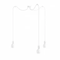 Lampy sufitowe - Biała lampa pająk Loft multi metal line X3 lampa wisząca KOLOROWE KABLE - miniaturka - grafika 1