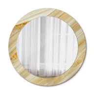 Lustra - Okrągłe Lustro Łazienkowe Złoty abstrakcyjny 70cm - miniaturka - grafika 1