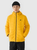 Kurtki męskie - 4F Kurtka puchowa dwustronna Primaloft Thermoplume męska - szara XXL - miniaturka - grafika 1