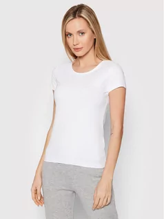 Koszulki sportowe damskie - 4F T-Shirt NOSH4-TSD353 Biały Regular Fit - grafika 1
