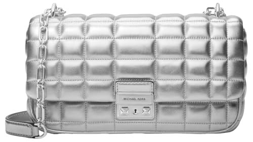 Michael Kors LG Conv Chain Shldr, torebka damska, pojedyncza, srebrny, Taglia unica