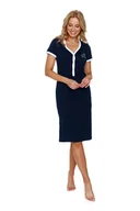 Bielizna nocna - Doctor Nap Granatowa koszula nocna damska - S - miniaturka - grafika 1