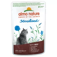 Mokra karma dla kotów - Almo Nature Holistic Sterilised - Z wołowiną (6 x 70 g) - miniaturka - grafika 1