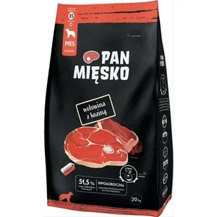PAN MIĘSKO WOŁOWINA Z KOZINĄ XS 20KG - Sucha karma dla psów PAN MIĘSKO WOŁOWINA Z KOZINĄ XS 20KG - Sucha karma dla psów - miniaturka - grafika 1