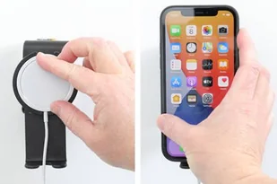 Brodit AB Uchwyt do oryginalnej ładowarki indukcyjnej MagSafe dla Apple iPhone 12 Pro z dolną podporą 216176 - Uchwyty samochodowe do telefonów - miniaturka - grafika 23