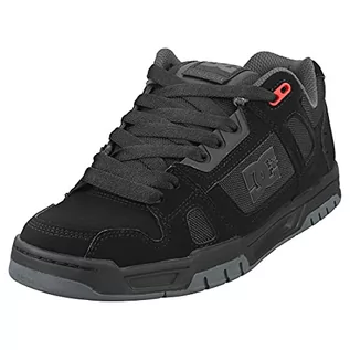 Sneakersy męskie - DC męskie buty/sneakersy Stag czarne 42,5, Black Grey Red, 43 EU - grafika 1