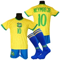 Piłka nożna - Strój piłkarski dla dzieci NEYMAR JR Brazylia - komplet sportowy + gratis - miniaturka - grafika 1