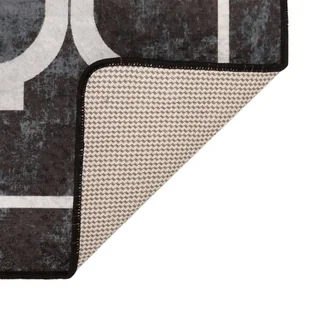 Dywan z możliwością prania, czarno-biały, 80x300 cm - Dywany - miniaturka - grafika 5