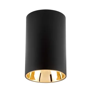 OPRAWA NATYNKOWA SPOT TUBA CZARNO-ZŁOTA TINA W1 - Lampy sufitowe - miniaturka - grafika 1