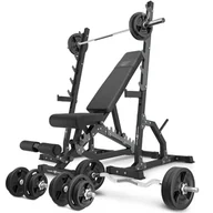 Ławki treningowe - Zestaw do treningu siłowego Marbo Sport ławka regulowana i dodatkowe akcesoria - miniaturka - grafika 1