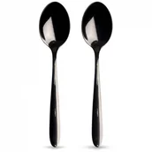 Zestawy sztućców - łyżeczka do herbaty kawy stalowa czarna zestaw 2 szt. black kod: O-144603 - miniaturka - grafika 1