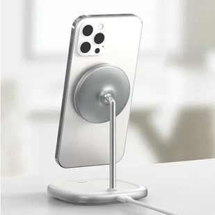 Baseus magnetyczna bezprzewodowa indukcyjna ładowarka Qi 15 W uchwyt na telefon podstawka (kompatybilna z MagSafe do iPhone) biały (WXSW-02) - Ładowarki do telefonów - miniaturka - grafika 18