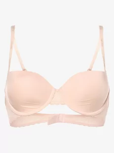 Calvin Klein - Damski biustonosz z fiszbinami  wyściełany, różowy - Biustonosze - miniaturka - grafika 1