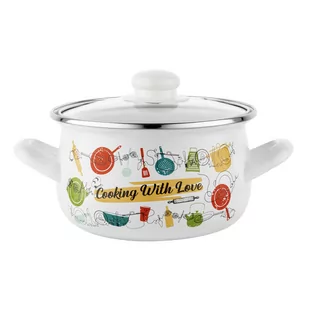 Garnek emaliowany Emalia Polska Pleszew Julia 16 cm 2,2 l - Garnki - miniaturka - grafika 1