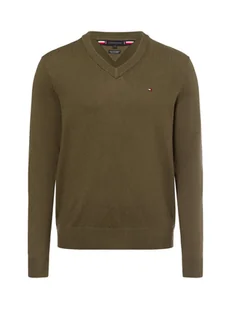 Tommy Hilfiger Sweter z dodatkiem kaszmiru Mężczyźni Bawełna zielony jednolity, S - Swetry męskie - miniaturka - grafika 1