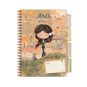 Zeszyty szkolne - Kołozeszyt z zakładkami A5 Anekke Peace & Love - miniaturka - grafika 1