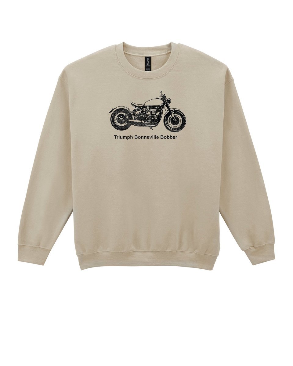 Bluza Sweatshirt Motocykl Triumph Bonneville Prezent beżowy XL