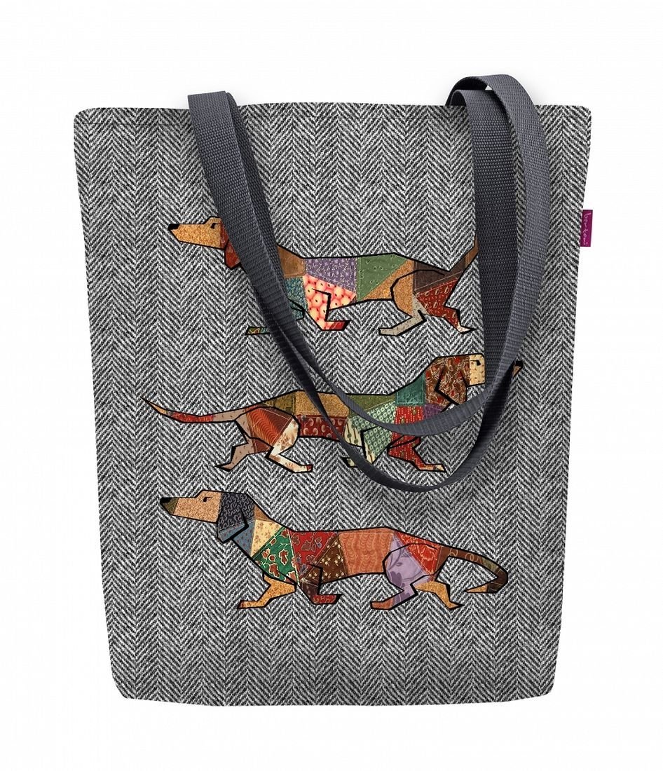 Torebka płócienna Sunny, nadruk Jocker – shopperka damska, wodoodporna, zamek, mieści A4, udźwig do 10 kg, polska produkcja, ARCO Design