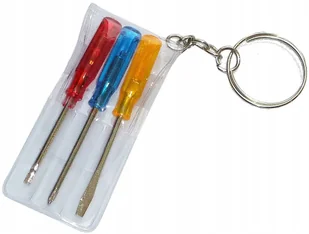 PISAREK -BRELOK MET/PLAST SRUBOKRET 6CM KPL3SZT PBH A 12 44418-uniw - Breloczki dla dzieci - miniaturka - grafika 2