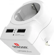 Złącza, przejściówki, adaptery - Skross Europa - UK + USB - miniaturka - grafika 1
