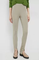 Spodnie damskie - Calvin Klein spodnie damskie kolor beżowy - miniaturka - grafika 1