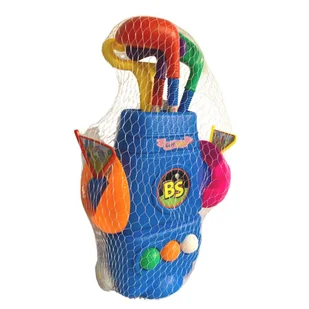 ZESTAW DO GRY W GOLFA DLA DZIECI MINIGOLF KIJE WÓZEK AKCESORIA DLA 3 GRACZY - Zabawki i gry sportowe - miniaturka - grafika 1