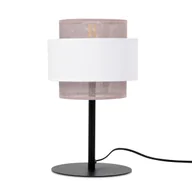 Lampy stojące - Wyjątkowa lampka stołowa z dwuczęściowym abażurem K-5276 z serii CEZAR - miniaturka - grafika 1