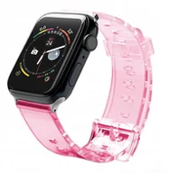 Akcesoria do smartwatchy - Pasek silikonowy bransoleta bransoletka Strap Light do zegarka Apple Watch 38 / 40 mm - czerwony - miniaturka - grafika 1