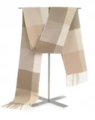 Apaszki i szaliki męskie - SZAL Szalik MĘSKI Zimowy Ciepły JASNOBEŻOWY w Kratkę Pako Jeans - miniaturka - grafika 1