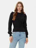 Swetry damskie - Morgan Sweter 242-MGENEVA Czarny Slim Fit - miniaturka - grafika 1