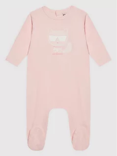 Pajacyki dla niemowląt - KARL LAGERFELD Śpiochy Z97047 Różowy Regular Fit - grafika 1