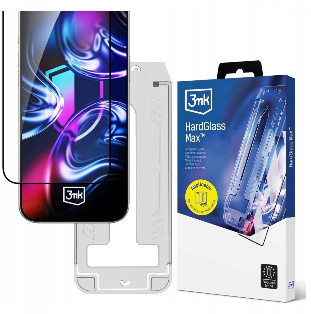 Szkło hartowane 3MK HardGlass Max z aplikatorem do Apple iPhone 14 Pro