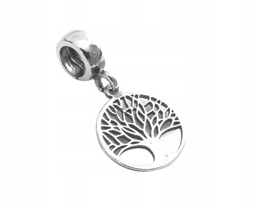 CHARMS,KORALIK DO BRANSOLETKI MODUŁOWEJ SREBRO 925 drzewko szczęścia