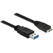 Kable USB - Delock Kabel USB 3.0 1.5m micro AM-BM czarny 85073 - miniaturka - grafika 1