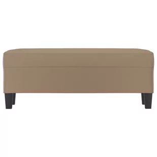 Lumarko Ławka, cappuccino, 100x35x41 cm, tapicerowana sztuczną skórą - Ławki do przedpokoju - miniaturka - grafika 4