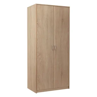 Szafa dwudrzwiowa do sypialni, Classic, 85x55x193 cm, dąb sonoma, mat - Szafy - miniaturka - grafika 1