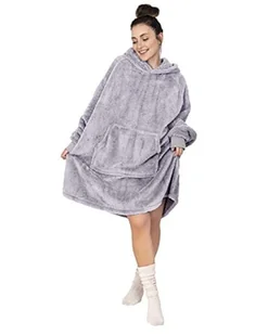 Gräfenstayn Puszysta Bluza Z Kapturem Sherpa Koc Z Rękawami I Kapturem Öko-Tex Standard 100 - Przytulny I Ciepły Sweter Dla Kobiet I Mężczyzn (L – X.. - Koce - miniaturka - grafika 1