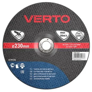 VERTO Tarcza tnąca do metalu 230 x 2,0 x 22,2 mm - Akcesoria do elektronarzędzi - miniaturka - grafika 1