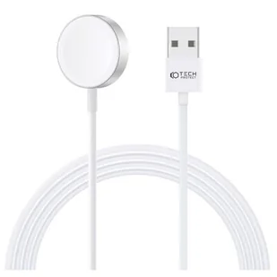 Ładowarka magnetyczna, indukcyjna do Apple Watch Tech-Protect UltraBoost USB-A, 1,2 m, biała - Akcesoria do smartwatchy - miniaturka - grafika 1