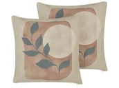 Poduszki dekoracyjne - 2 Poduszki Dekoracyjne Abstrakcyjny Wzór 45 X 45 Cm Wielokolorowe Calliopsis - miniaturka - grafika 1