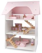 Domki dla lalek - Sprytne zabawki. Drewniany pastelowy domek dla lalek Toys4edu - miniaturka - grafika 1