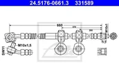 Przewody hamulcowe - Przewód hamulcowy elastyczny ATE 24.5176-0661.3 - miniaturka - grafika 1