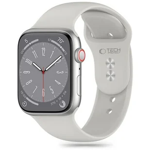 Pasek TECH-PROTECT Silicone do Apple Watch 4/5/6/7/8/9/SE (38/40/41mm) Jasnoszary - Akcesoria do smartwatchy - miniaturka - grafika 1