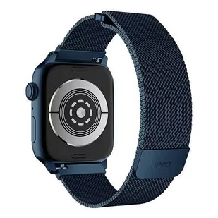 UNIQ pasek Dante Apple Watch Series 4/5/6/7/SE 42/44/45mm. Stainless Steel niebieski/cobalt blue - Akcesoria do smartwatchy - miniaturka - grafika 2