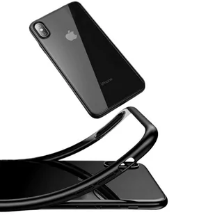 D-Pro Crystal Hybrid etui obudowa pokrowiec do iPhone X/XS (Clear/Black) - Etui i futerały do telefonów - miniaturka - grafika 1