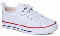 Buty dla dziewczynek - TRAMPKI DZIECIĘCE DO SZKOŁY LEE COOPER TRAMPKI NA RZEP 34 - miniaturka - grafika 1