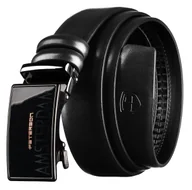 Paski - Pasek męski casualowy PETERSON skórzany automatyczny elegancki do garnituru modny czarny - miniaturka - grafika 1