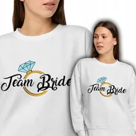 Bluzy męskie - Bluza Biała Wieczór Panieński TEAM BRIDE RING - M - miniaturka - grafika 1