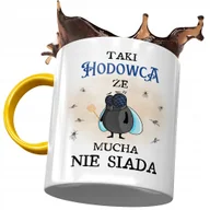 Kubki - Kubek Żółty Dla Hodowcy Taki Że Mucha Nie Siada z Nadrukiem ze Zdjęciem + Opakowanie na prezent (wzór 01) - miniaturka - grafika 1